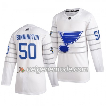Herren St. Louis Blues Trikot Jordan Binnington 50 Weiß Adidas 2020 NHL All-Star Authentic